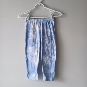 Cat & Jack Cotton Stretch Pull On Leggings Tie Dye Sky Blue White Large 10/12